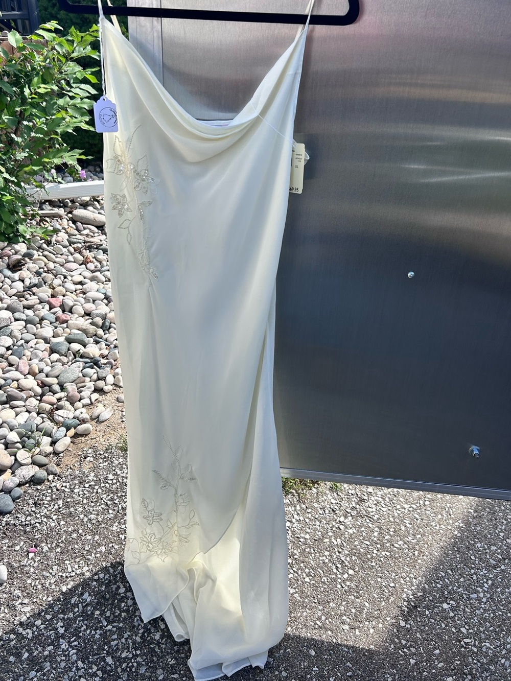 Y2K deadstock La Vie en Rose slip dress